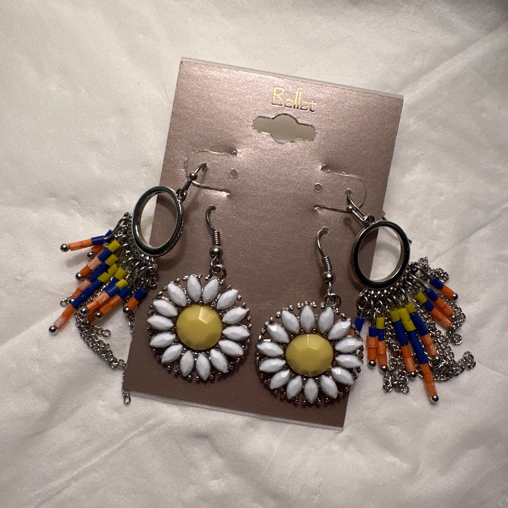 Ballet pierced wire earrings